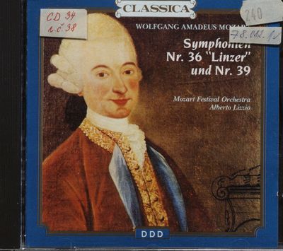 Symphonien Nr. 36 "Linzer" und Nr. 39.