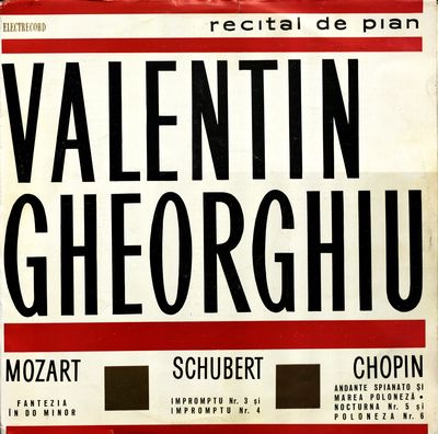 Valentin Gheorghiu recital de pian /