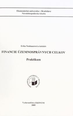 Financie územnosprávnych celkov : praktikum /