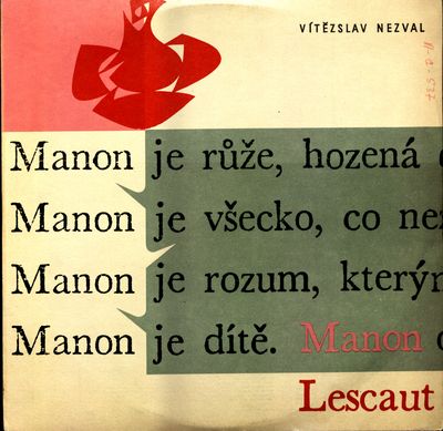 Manon Lescaut : pásmo vybraných serií z básnické hry /