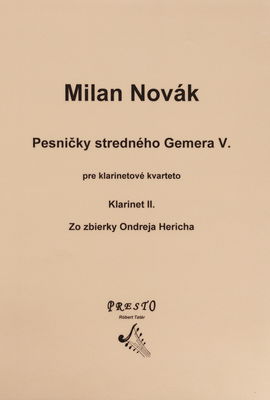 Pesničky stredného Gemera V. pre klarinetové kvarteto klarinet II /
