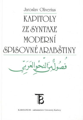 Kapitoly ze syntaxe moderní spisovné arabštiny /