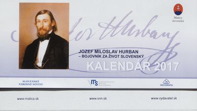 Jozef Miloslav Hurban - bojovník za život slovenský kalendár 2017 /