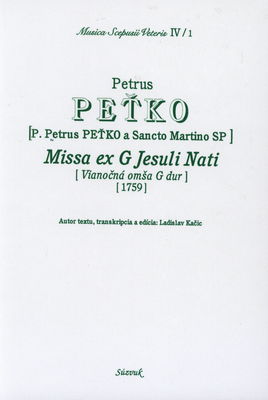 Missa ex G Jesuli Nati : 1759 /