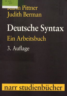 Deutsche Syntax : ein Arbeitsbuch /