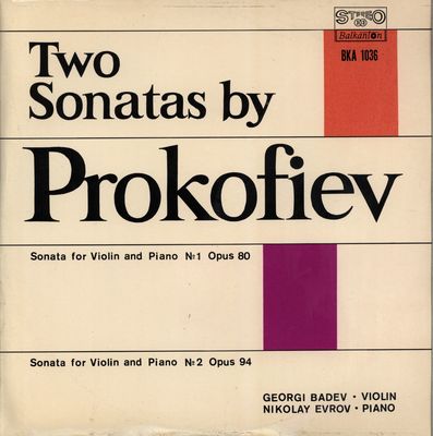Sonata za cigulka i piano v´v fa minor, No 1, Op. 80 ; Sonata za cigulka i piano v re mažor, No 2, op. 94