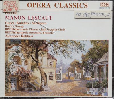 Manon Lescaut : Lyric drama in frou acts CD 2