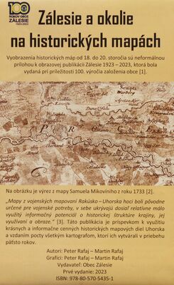 Zálesie a okolie na historických mapách /