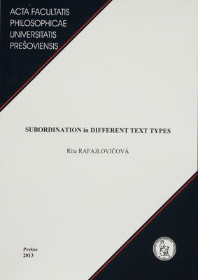 Subordination in different text types /