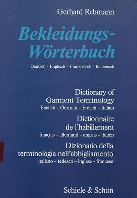 Bekleidungswörterbuch : Deutsch - Englisch - Französisch - Italienisch /