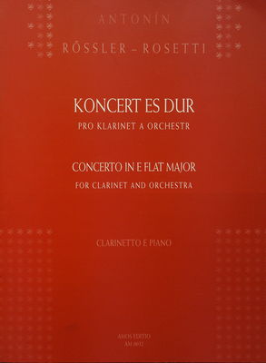 Koncert Es dur pro klarinet a orchestr clarinetto e piano /