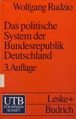 Das politische System der Bundesrepublik Deutschland : eine Einführung /