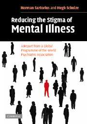 Reducing the stigma of mental illness a report from a global association /