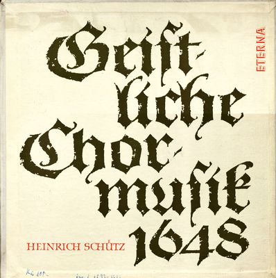 Geistliche Chor-Music 1648 3. platňa