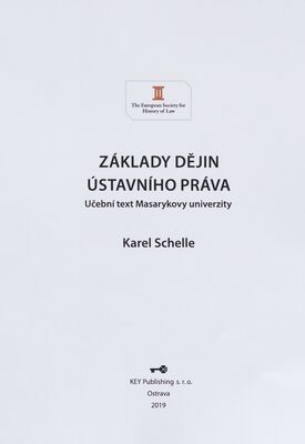 Základy dějin ústavního práva : učební text pro studenty Masarykovy univerzity /