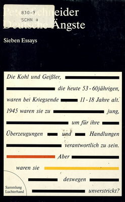 Deutsche Ängste : 7 Essays /