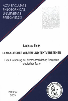 Lexikalisches Wissen und Textverstehen : eine Einführung zur fremdsprachlichen Rezeption deutscher Texte /