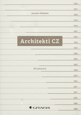 Architekti CZ : 20 rozhovorů /