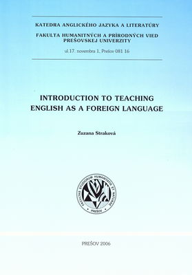 Introduction to teaching English as a foreign language /