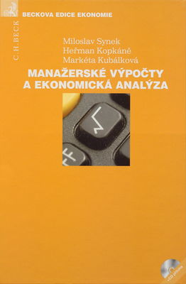 Manažerské výpočty a ekonomická analýza /