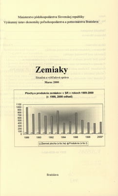 Zemiaky. : Situačná a výhľadová správa. Marec 2000. /